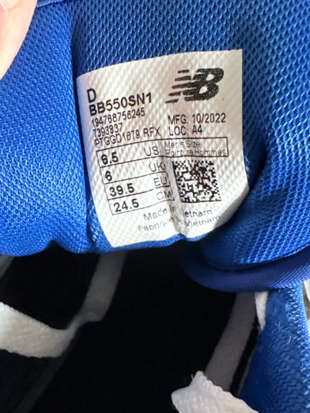 New Balance 550 White Team Royal Blue Sneakers Men 6.5 Women 8 - Picture 10 of 10